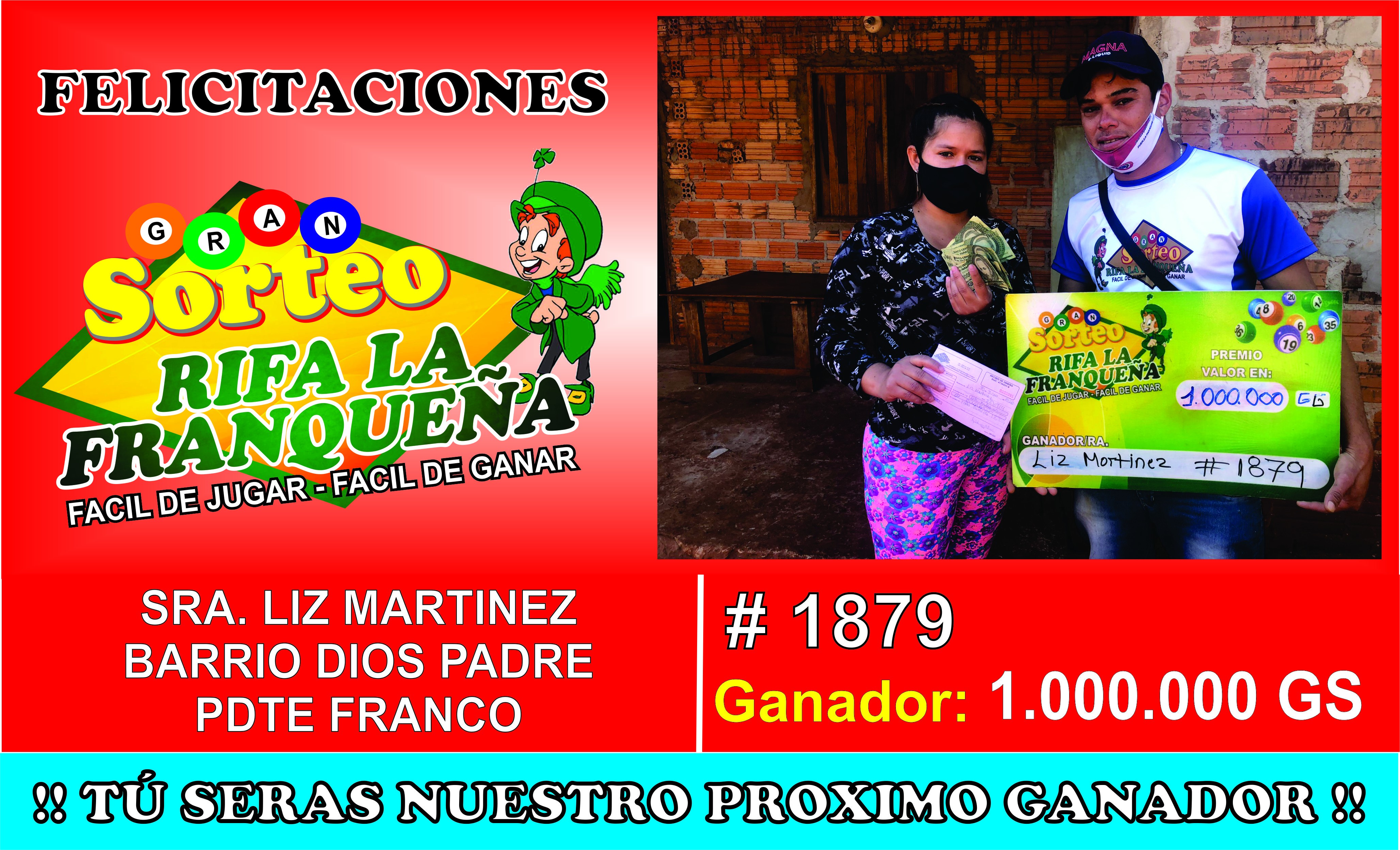  Rifa📢Rifa📢Rifa📢Rifa📢Rifa📢Rifa📢RifaRifa📢Rifa📢Rifa📢Rifa📢Rifa📢Rifa📢Rifa FELICITACIONES JUGO Y GANO LA SEÑORA LIZ MARTINEZ  SE GANAN TREMENDO PREMIO DE 1.000.000 GS  ESTA UBICADO EN CDE BARRIO FORTIN TOLEDO GRACIAS POR SU 